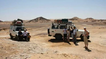 Super Safari Program in Egypt with quad bikes, camels, and Bedouin tents in the desert