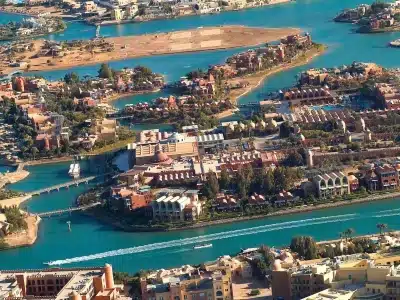 El Gouna City Tour showcasing lagoons, beaches, and colorful buildings