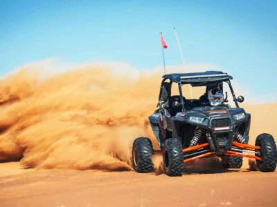  Desert Buggy Bike in Sharm El Sheikh adventure in the Sinai desert under golden sunlight