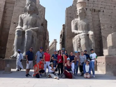 Full Day Tour to Luxor Temple illuminated at sunset