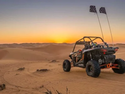  Desert Buggy Bike in Sharm El Sheikh adventure in the Sinai desert under golden sunlight
