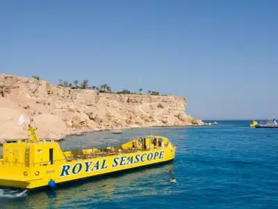 SeaScope Submarine Tour Sharm El Sheikh exploring colorful coral reefs and tropical fish under the Red Sea