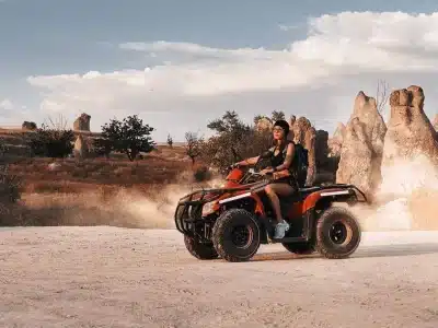 Super Safari Program in Egypt with quad bikes, camels, and Bedouin tents in the desert