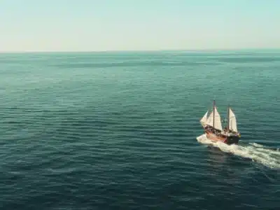 Pirates Sailing Adventure Sharm El Sheikh with a pirate-themed ship sailing on turquoise Red Sea waters