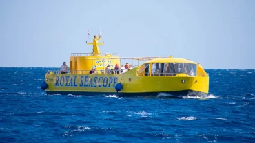 SeaScope Submarine Tour Sharm El Sheikh exploring colorful coral reefs and tropical fish under the Red Sea